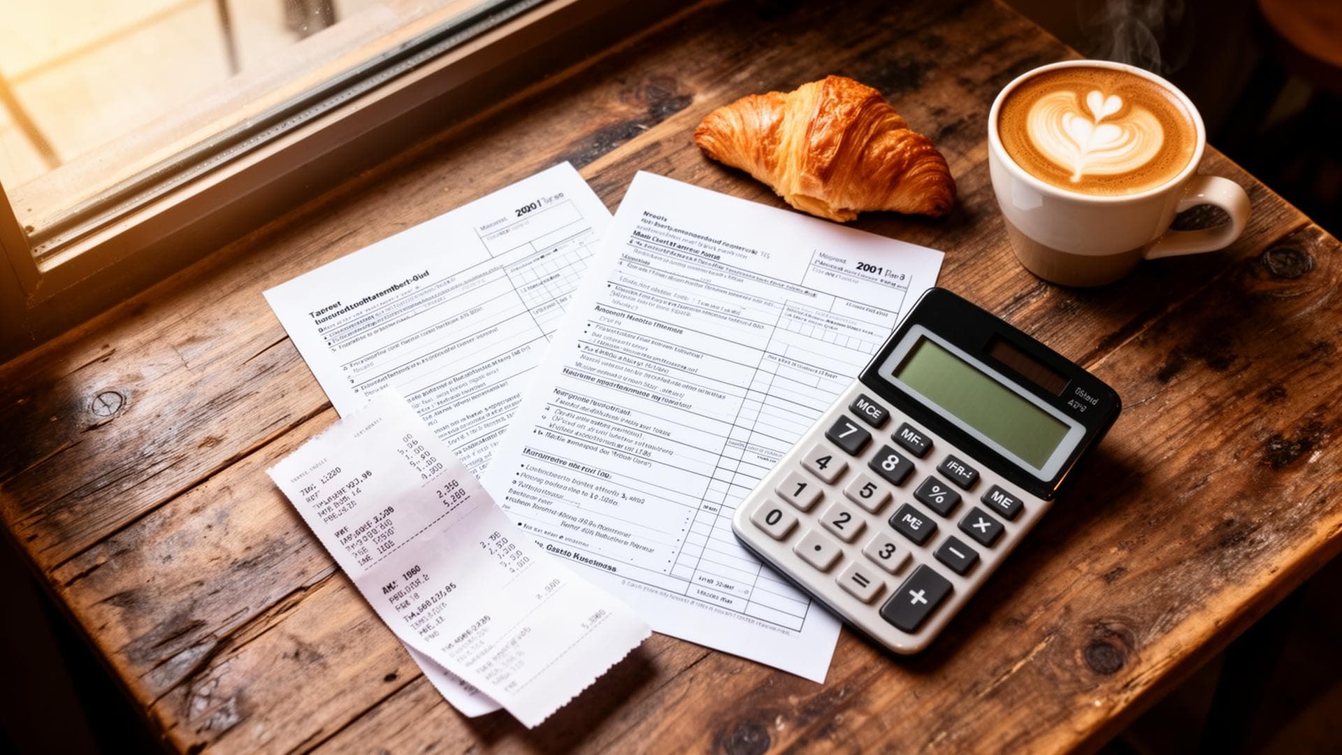 Tax return preparation in a café setting